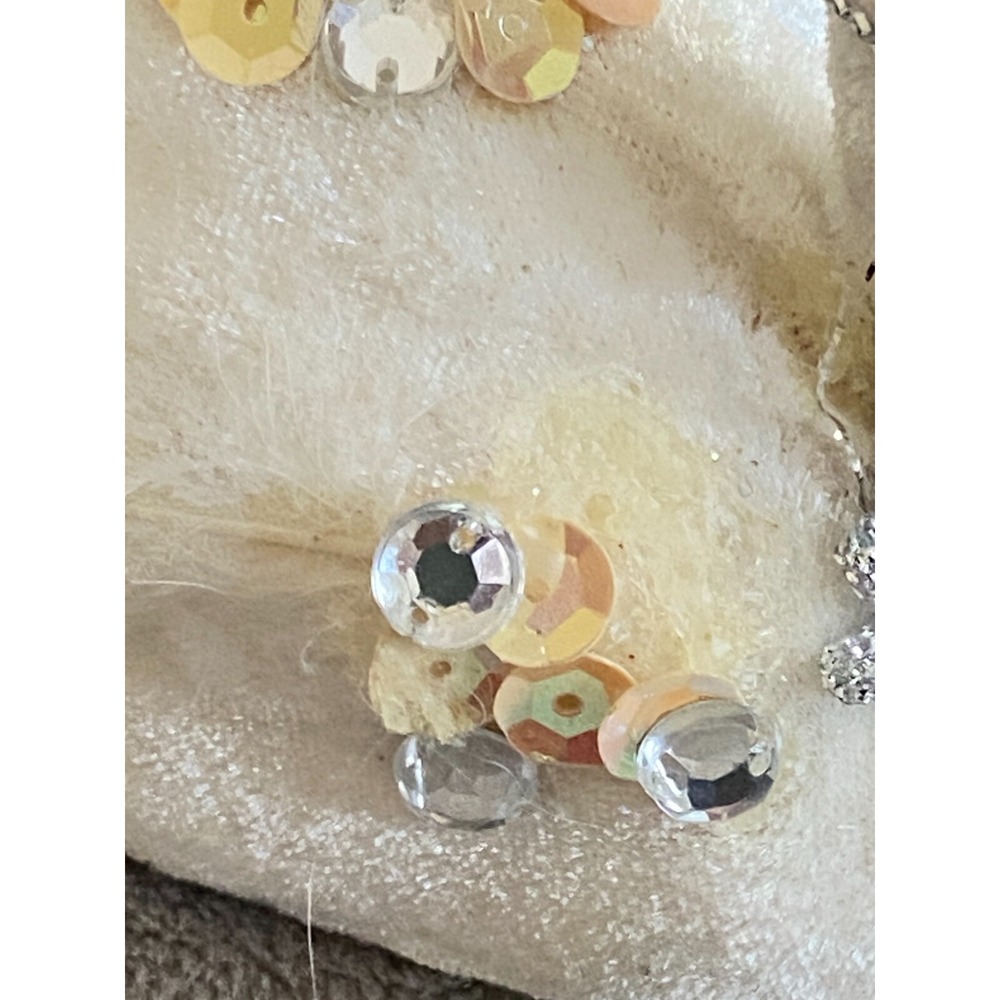 Vtg KATHERINE'S COLLECTION ~Pair of Velvet Feather Sequin Glitter Swan Ornaments - Picture 10 of 15
